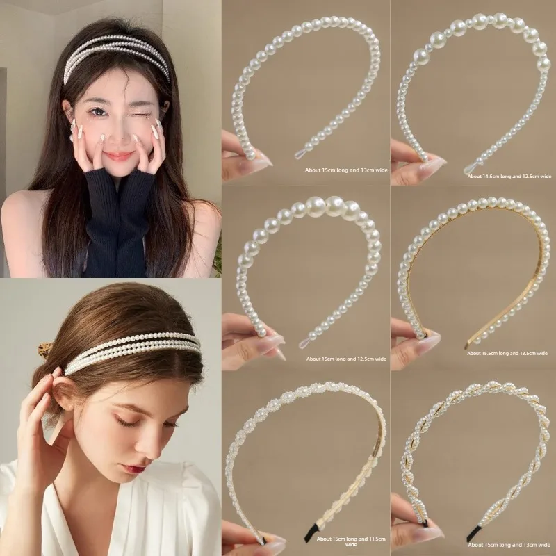 

Элегантные жемчужные повязки на голову для женщин – нескользящие модные аксессуары для волос, стильные ободки для повседневных и праздничных образов