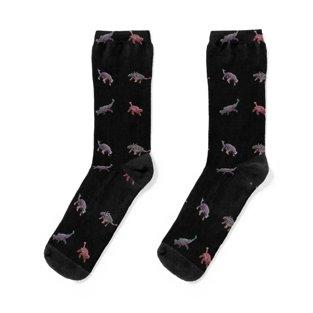 

Ankylosaurus Dinosaur Pattern Socks custom sports with print Christmas Socks Women Men's