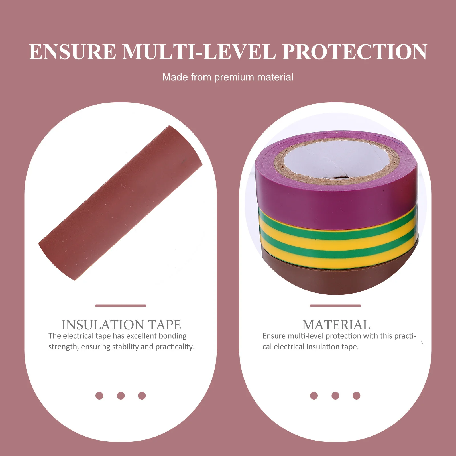 

10 Rolls Electrical Tape Insulation Tape Colored Electrician Wire Organization High Temp Multi-Use Professional Reliable