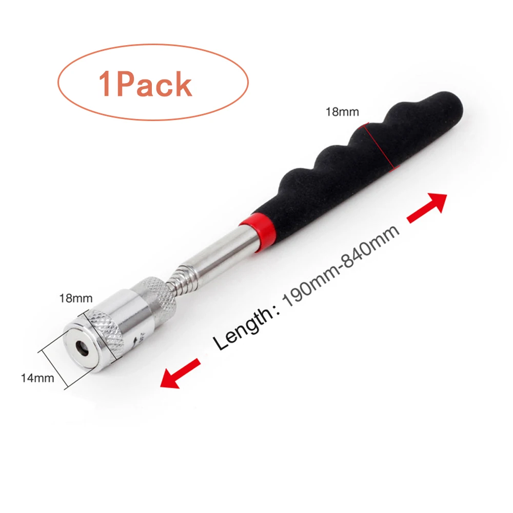 Uitschuifbare pick-up staafstok, magnetische picker mini draagbare telescopische magnetische magneetpen voor het oppakken van schroeven moerbout