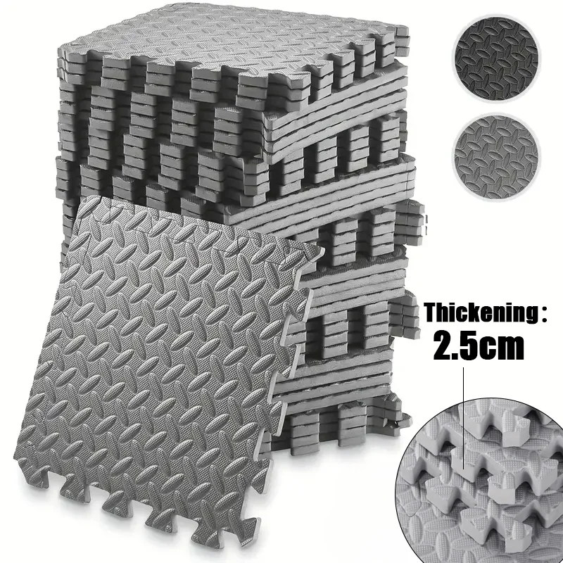 

1/4/8Pcs 2.5cm Thick EVA Interlocking Foam Floor Mats Non-Slip Waterproof Puzzle Tiles for Gym Workout Home Kids Room Protection
