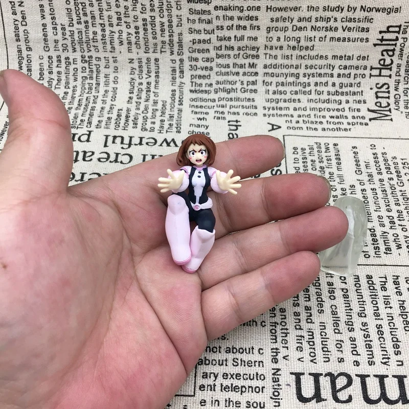 8cm Japanese Cartoon OCHACO URARAKA action figure doll PVC kids collection Academia model toy