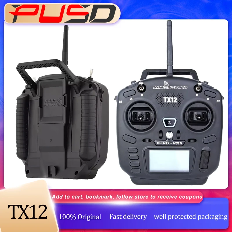 Radiomaster TX12 RC Transmitter MKII OpenTX Multi Protocol Radio Controller ELRS Remote Control Compact For FPV Drone RC Plane - image 1 of 6