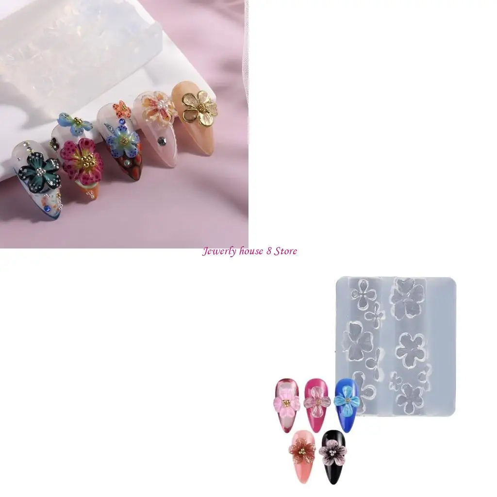 

Silicone Art Mold Flower Embossed Accessories Mold Jewelry Supplies Embossing Tool for Women Girls