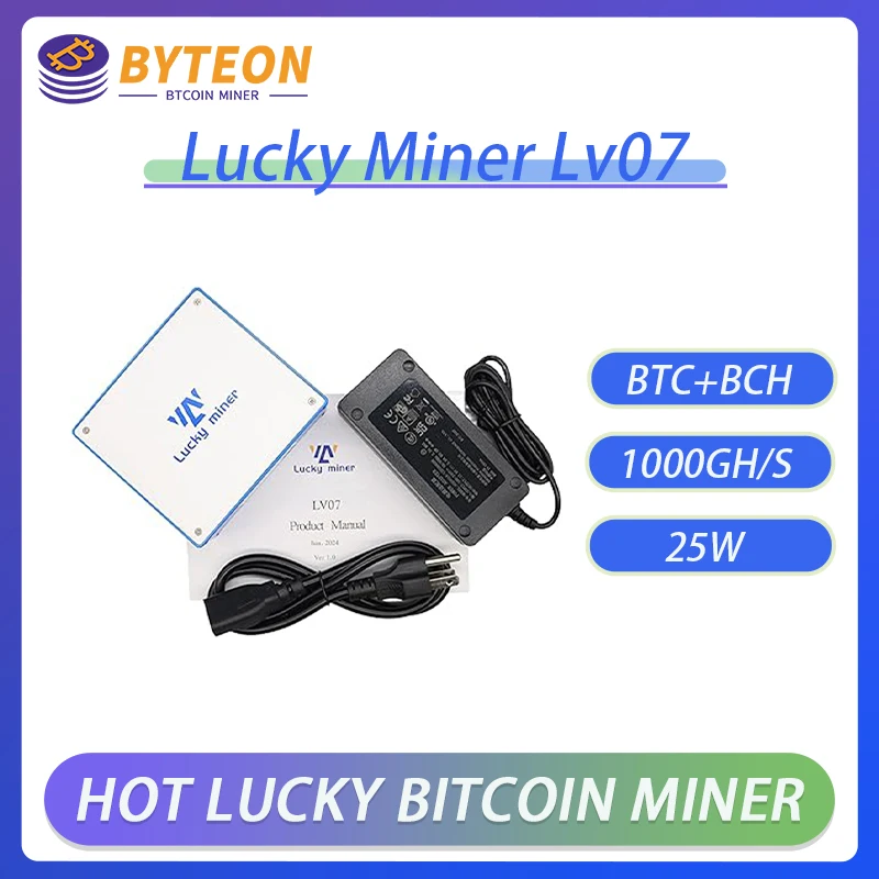 2024 New Updated Lucky Miner V7 1TH/S WIFI SHA25 Bitcoin Miner BTC BCH BSV DGB Solo Lottery Miner ASIC Bitcoin Miner