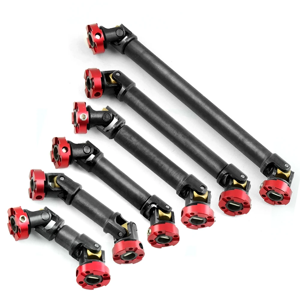 Steel Flange Drive Shaft CVD Driveshaft for 1/10 RC Crawler Axial SCX10 Traxxas TRX4 D90 Redcat GEN8 1/14 Tamiya Tractor Truck