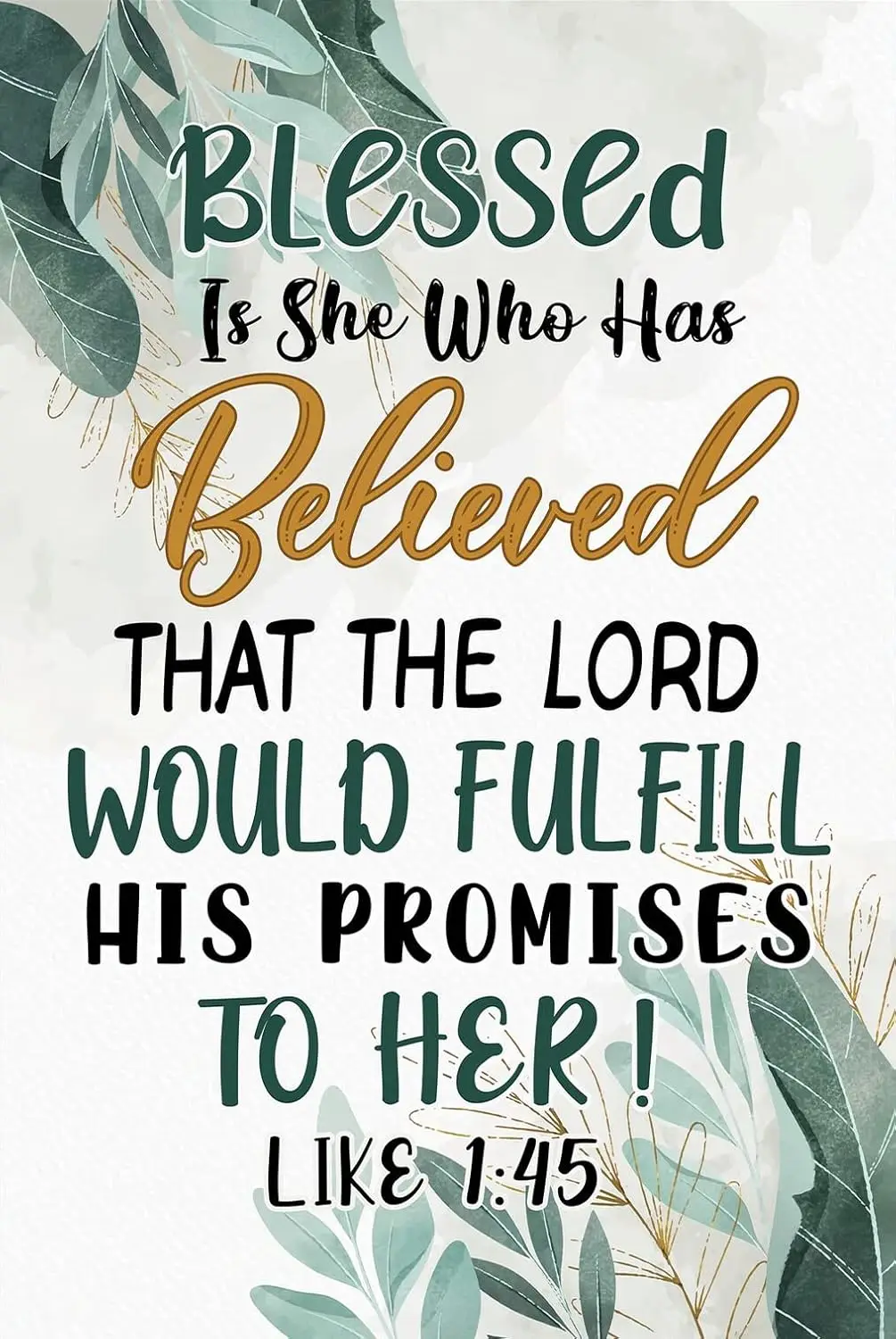 Blessed The Lord Would Fulfill His Promises Wall Art Gifts Inspirational Quotes God Jesus Poster 8x12 Inch sign