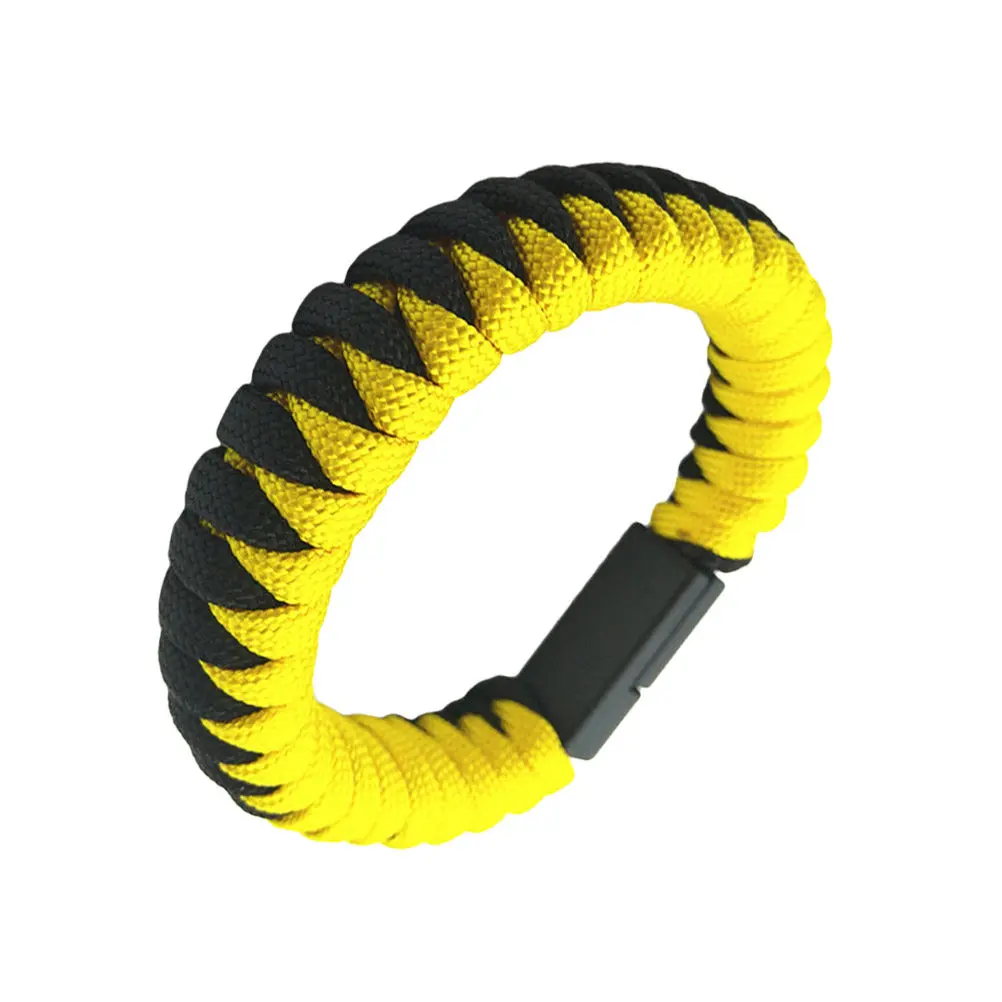 22Cm Innovative 2-in-1 Type-C Cable Bracelet Bright Detachable Wristband Style Charging Cord Wear Resistant Portable Data