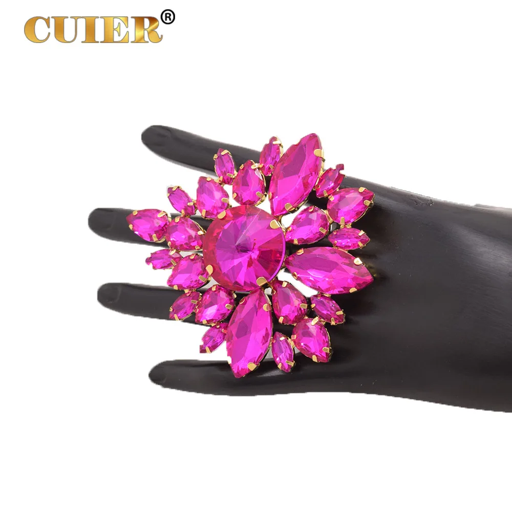 CUIER 8cm Oversize Gorgeous Women Rings for Show Drag Queen Wedding Jewelry