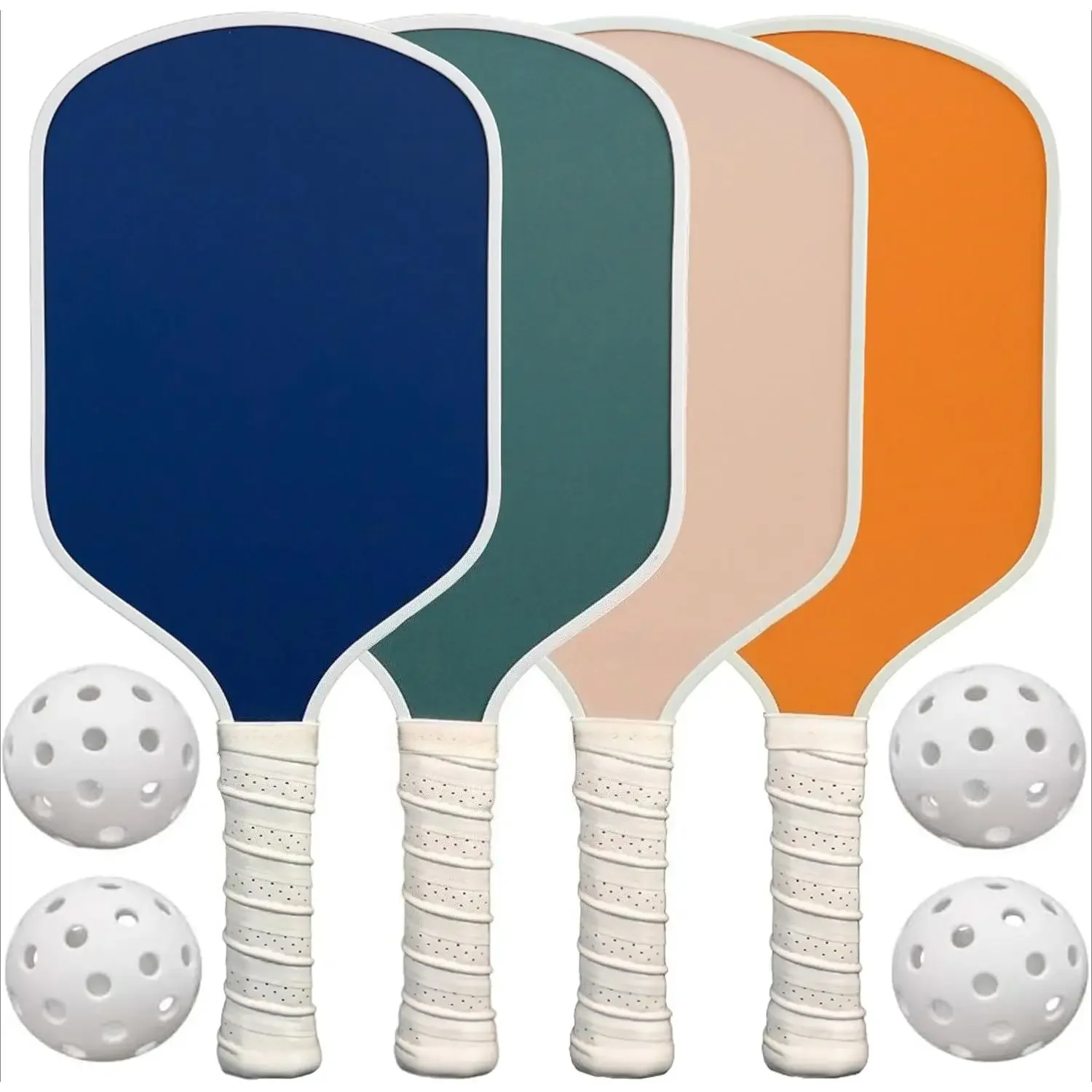 Starter-Set aus Premium-Pickleball-Paddeln und vier (4)-Pickle-Bällen – leichte, wabenförmige Ce- und bequeme Griffe – perfekt