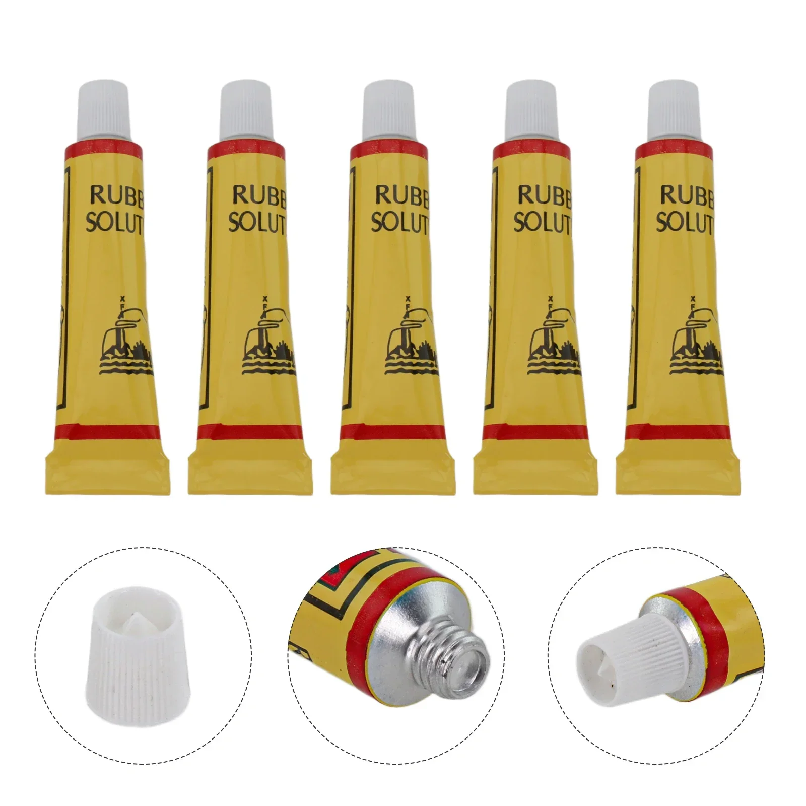 

5Pcs Bicycle Motorcycle Tire Tube Patching Glue Cement Adhesive Puncture Repair Kits Rubber Wheel Hose Cement Repair Adhesive