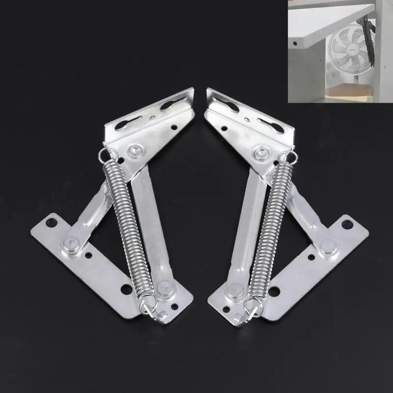 

2Pcs 80 Degree Sprung Hinges Cabinet Door Lift Up Stay Flap Top Support Cupboard Kitchen Accessories