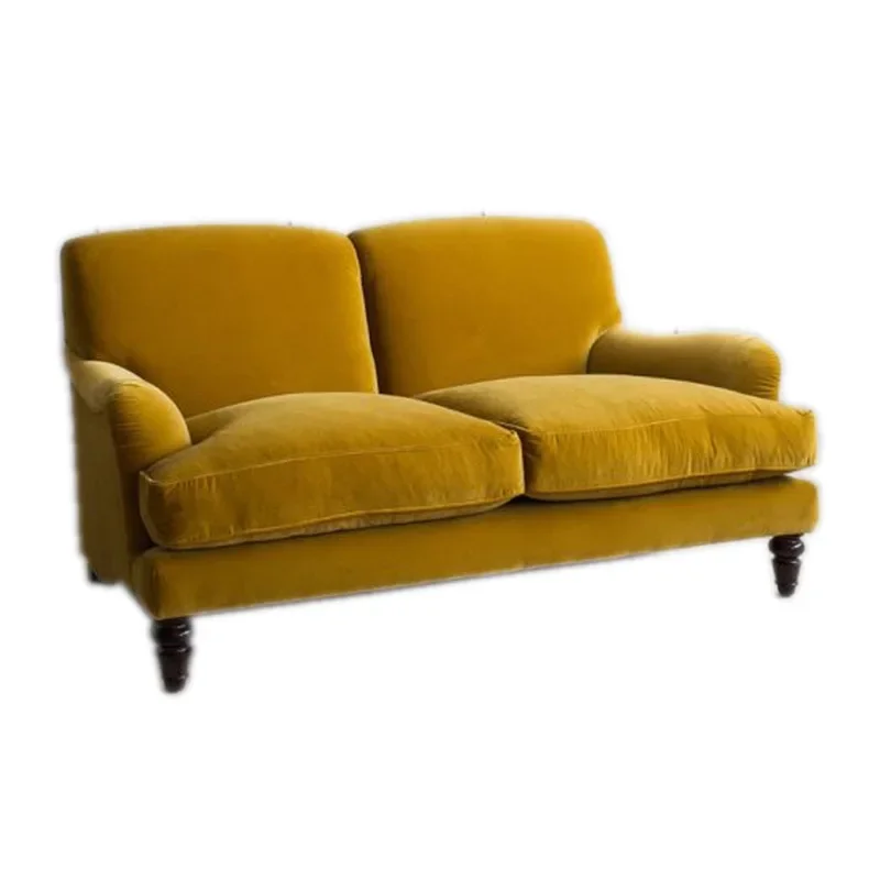 

Simple American fabric art, single and double three-person medieval leisure sofa