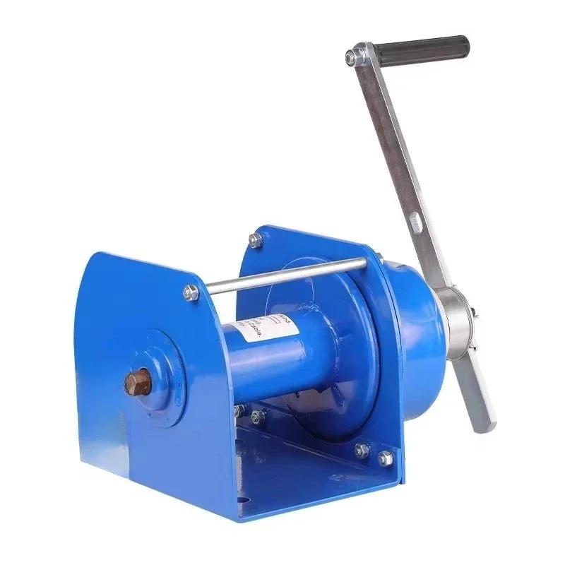 High quality 1-2 ton compact heavy duty two-speed brake hand winch durable wire rope manual winch