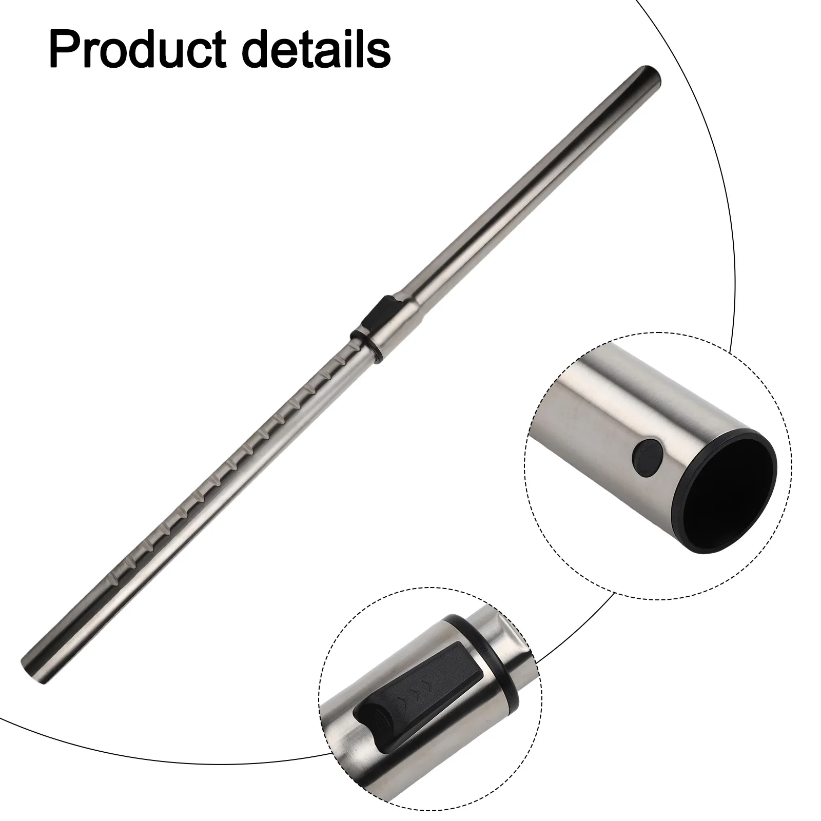 For Karcher Vacuum Cleaner Hose Extension Wand Metal Telescopic Locking Extension Pipe Tube For WD2 WD3 WD4 WD5 NT18 NT20 NT25