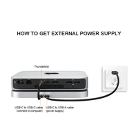 Qwiizlab USB C Hub for Mac Mini M2 M1 with Dual Drive Enclosure SATA NVMe M.2 SSD Type-C 10Gbps SD TF Card Reader Docking Staion 6