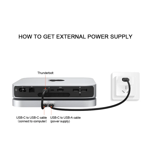 Qwiizlab USB C Hub for Mac Mini M2 M1 with Dual Drive Enclosure SATA NVMe M.2 SSD Type-C 10Gbps SD TF Card Reader Docking Staion 6 Qwiizlab UH25 Pro USB-C Hub for Mac Mini M1 / M2 – Dual Drive Enclosure (SATA + NVMe M.2), 10Gbps, SD / TF Reader – view 6