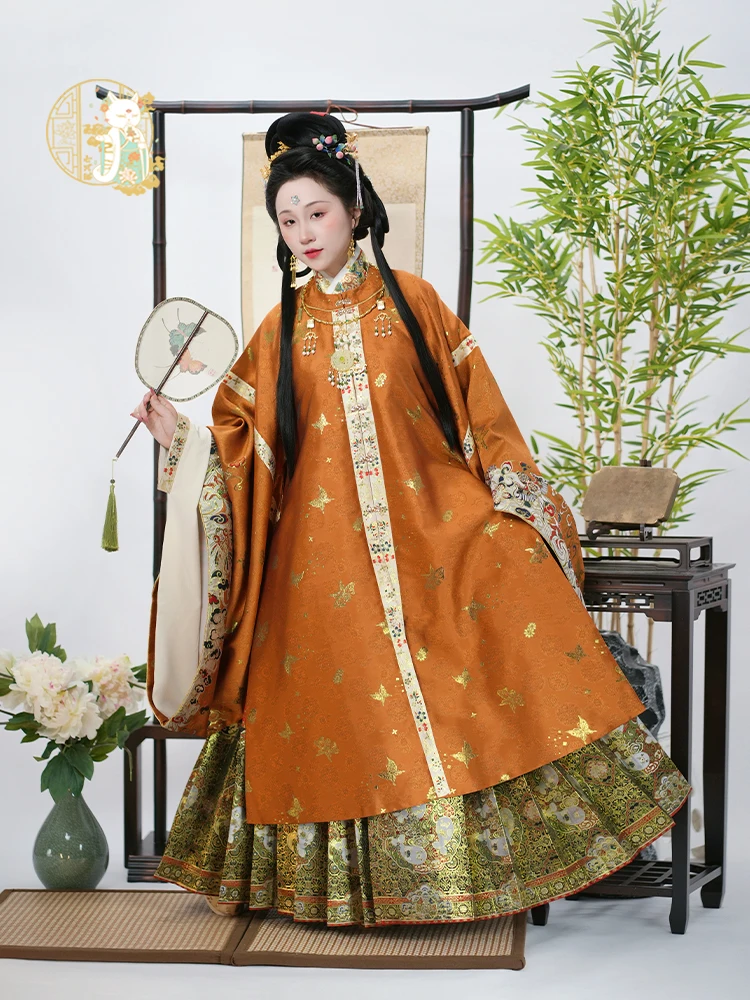 

Original Improved Ming Dynas Hanfu Wedding Dr Fem Sle Ma Face Skirt Step by Step Succ Autumn Winter New Arrival