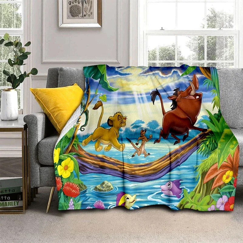 29 Style New Disney Simba Lion King Retro Cartoon Gift  Soft Blanket,Soft Throw Blanket for Home Bedroom Bed Sofa Travel Child