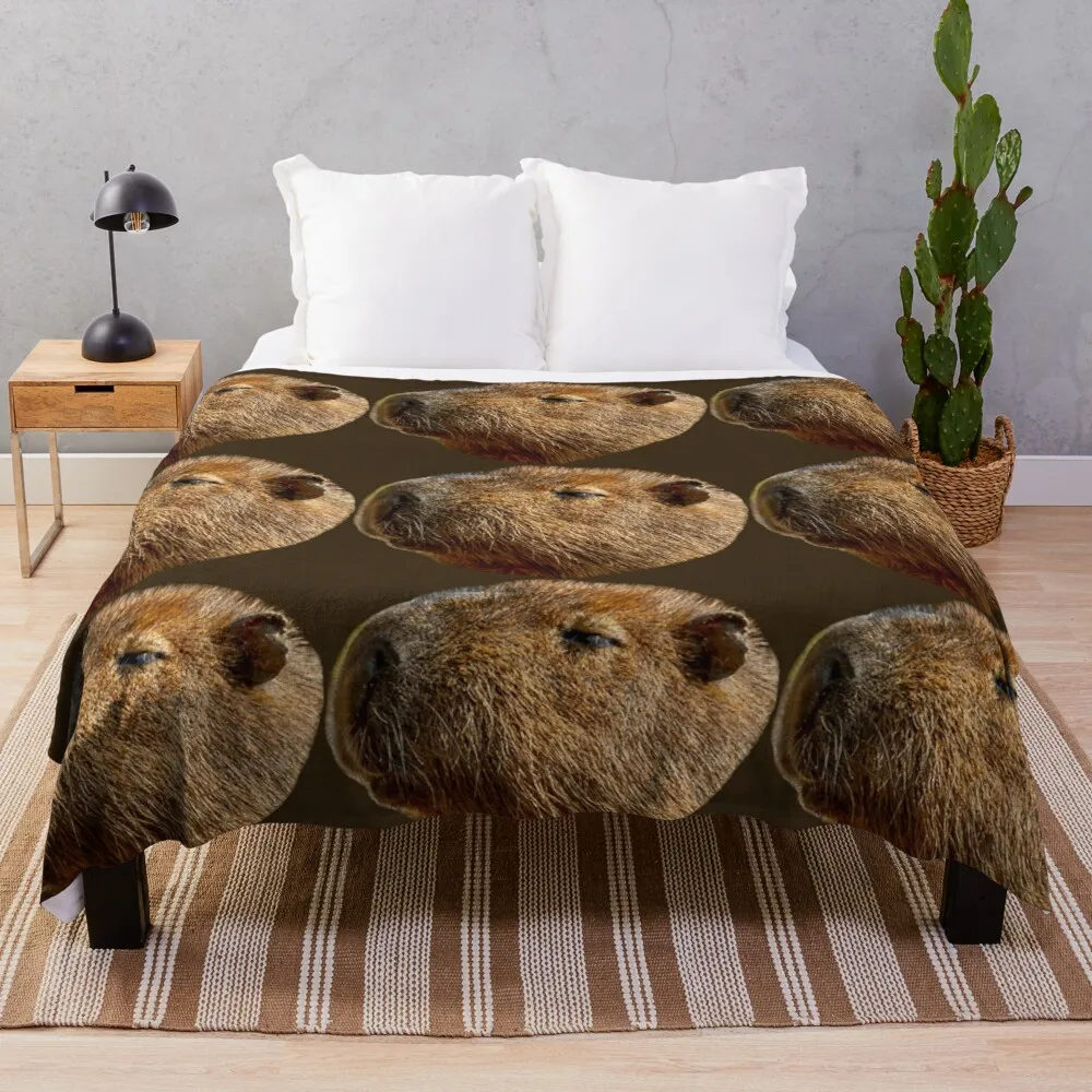 

Just resting Capybara Throw Blanket sleeping bag blanket