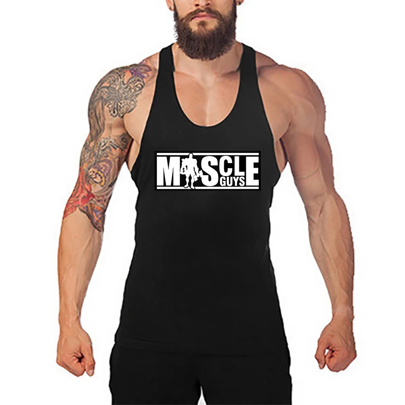 Men Cotton Summer Running Vest Lightweight Loose Fit Breathable Sleeveless Sports Shirt for Outdoor Fitness Training