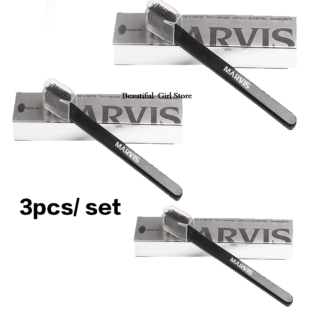 3pcs Ultra-fine Soft Toothbrush Gum Health Italy Marvis Toothbrush Travel Portable Tooth Cleaning Brush Oral Hygiene Care Tools