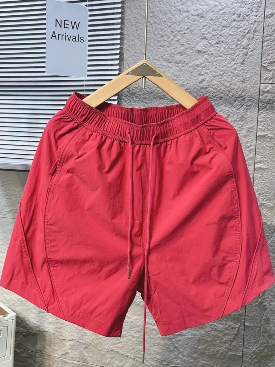 

Summer New Men's ort Pants Elastic Waist Candy Color Beach Pants Trendy Breathable Five-Part Qui-Drng Lightweight Breat...