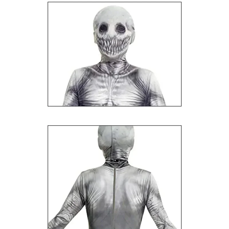 Spaventoso Tuta Costume Adulto Uomini DonneIl Rastrello Costume Zalgo Slenderman Tuta 3D Spaventoso Costume di Halloween Per Bambini Ragazzi Ragazze