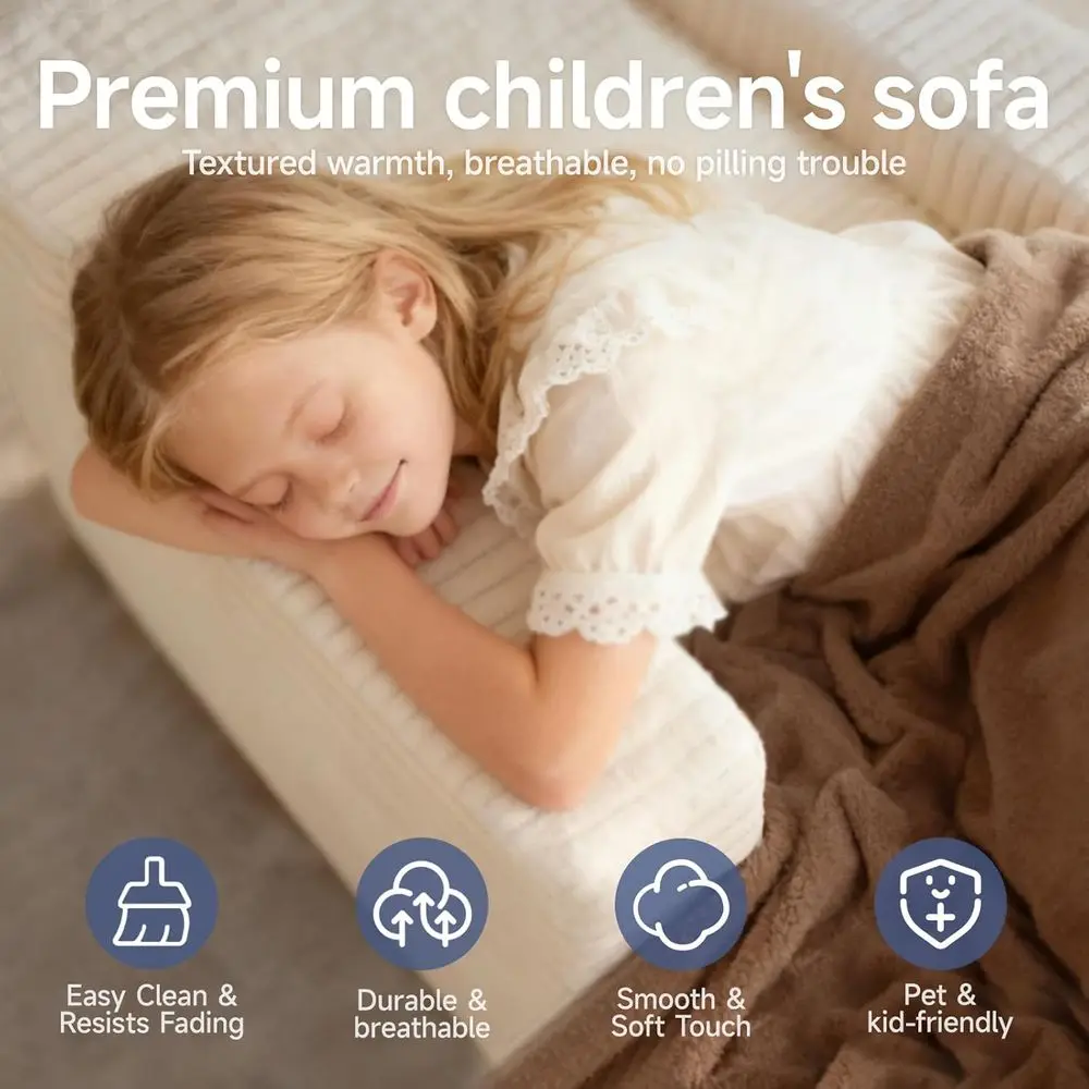 Chaise lounge para interiores de 45 pulgadas, sofá cama cubierto de pana para asientos profundos, sofá cama y lectura, ideal para sala de estar