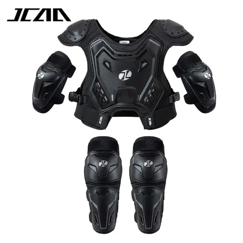 JCAA Children Protective Armor Vest Set with Knee Elbow Pads Hard Shell Gear Full Body Armor for Cycling Skateboard Scooter ATV