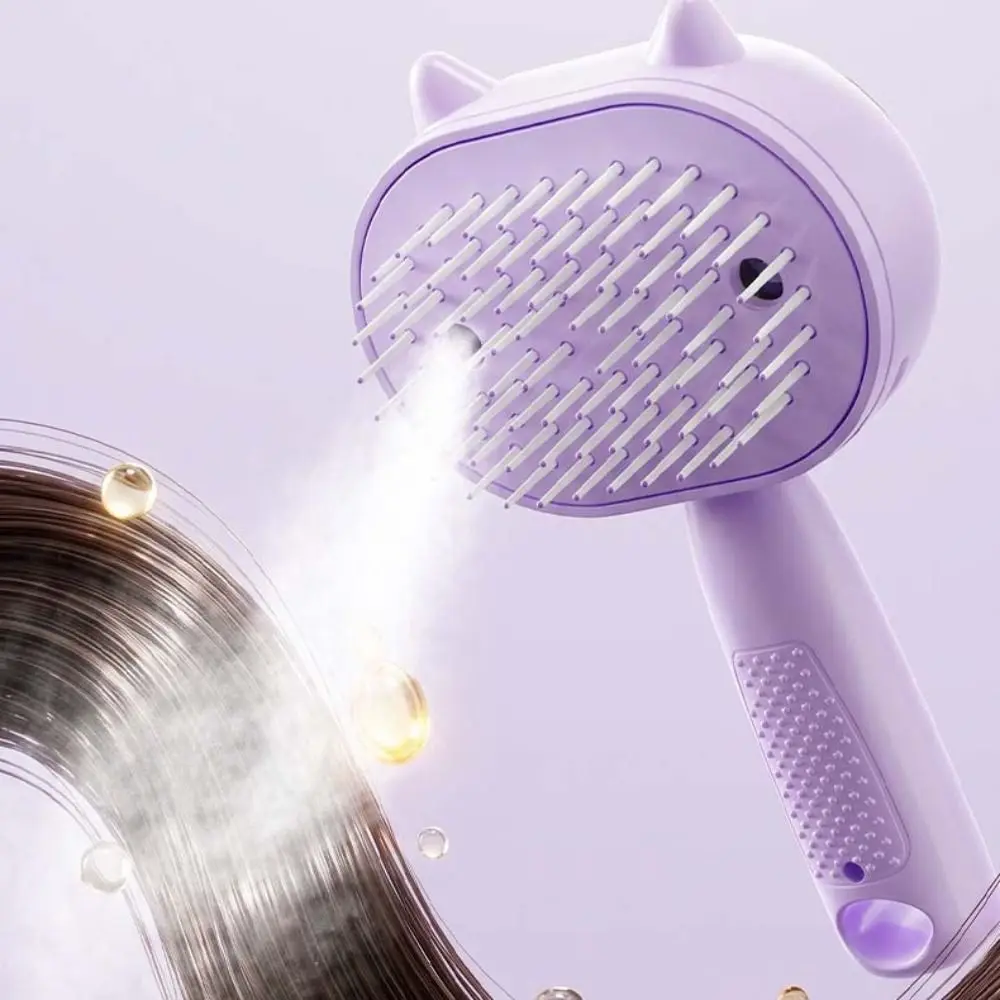 Multi-Function Red Light Spray Massage Comb Anti-Frizz Large Tank Portable Electric Spray Hair Brush Hair Care Scalp Nourish