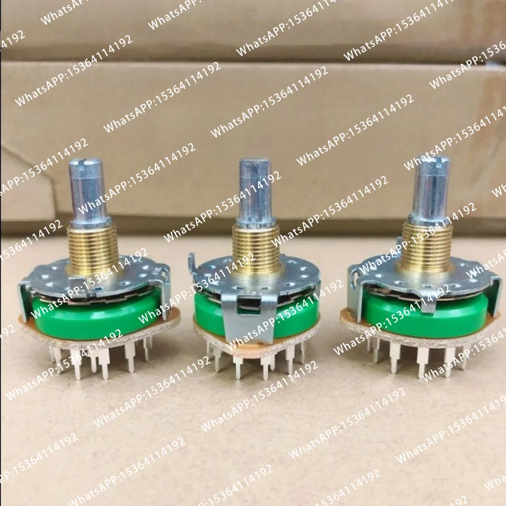 1pc Band Rotary Switch 3 Pole 4 Position Signal Selection Power Amplifier Audio Signal Switch