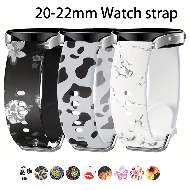 حزام مطبوع لـ Amazfit GTS/4/2/2e/3 GTS2 Mini/GTR 4/3/Pro/47mm/GTR2 حزام 20 مللي متر سوار Amazfit Bip/U/S/lite 22 مللي متر حزام ساعة اليد #1