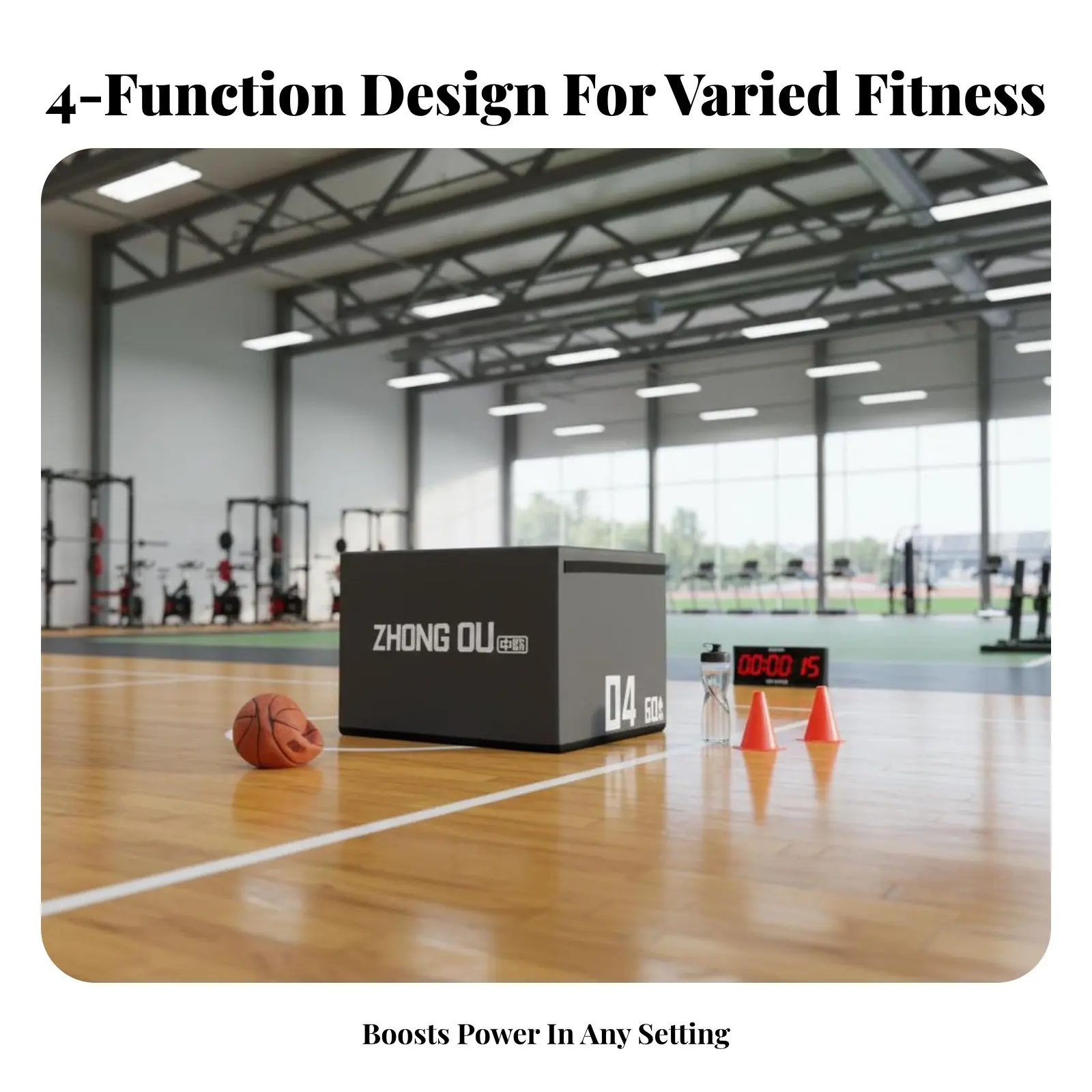 Kép 3: 4 pieces 4-piece stackable Alja bounding Loggia beállítása Árverseny Építésmód plyometric Loggia beállítása Alkalmazkodó m Magaslat multi-functional számára edzőterem