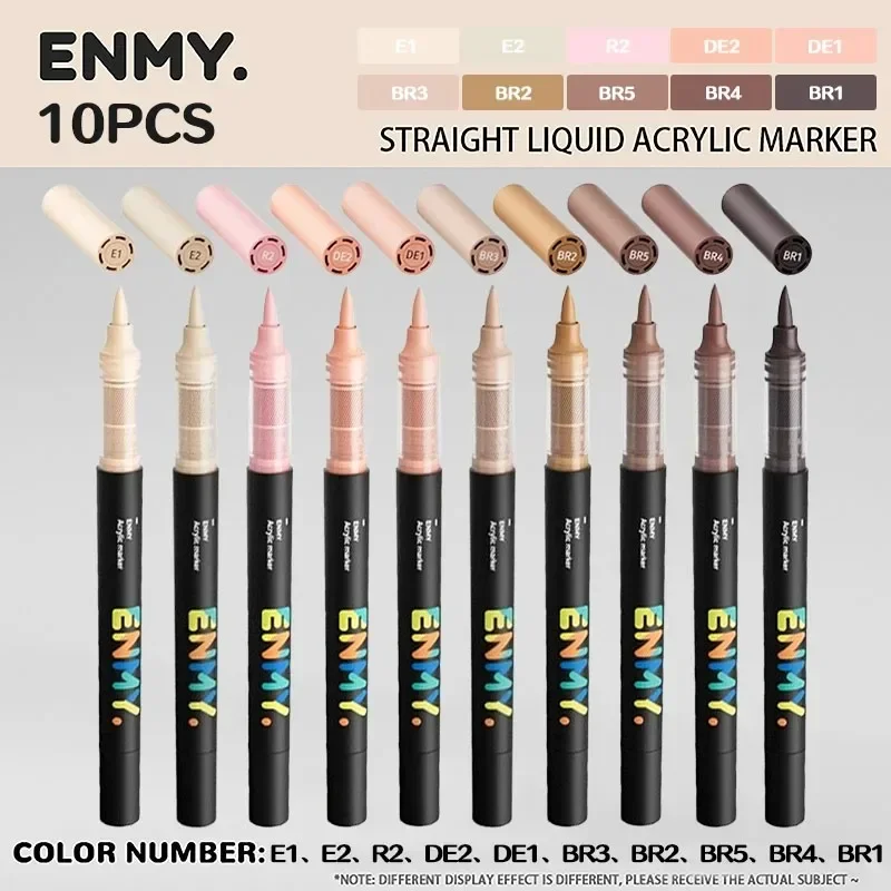 ENMY Black Box Direct Flüssige Acrylmarker mit Papier, 24–80 Farben, weicher Kopf, bunter Malstift, DIY-Farbmarker