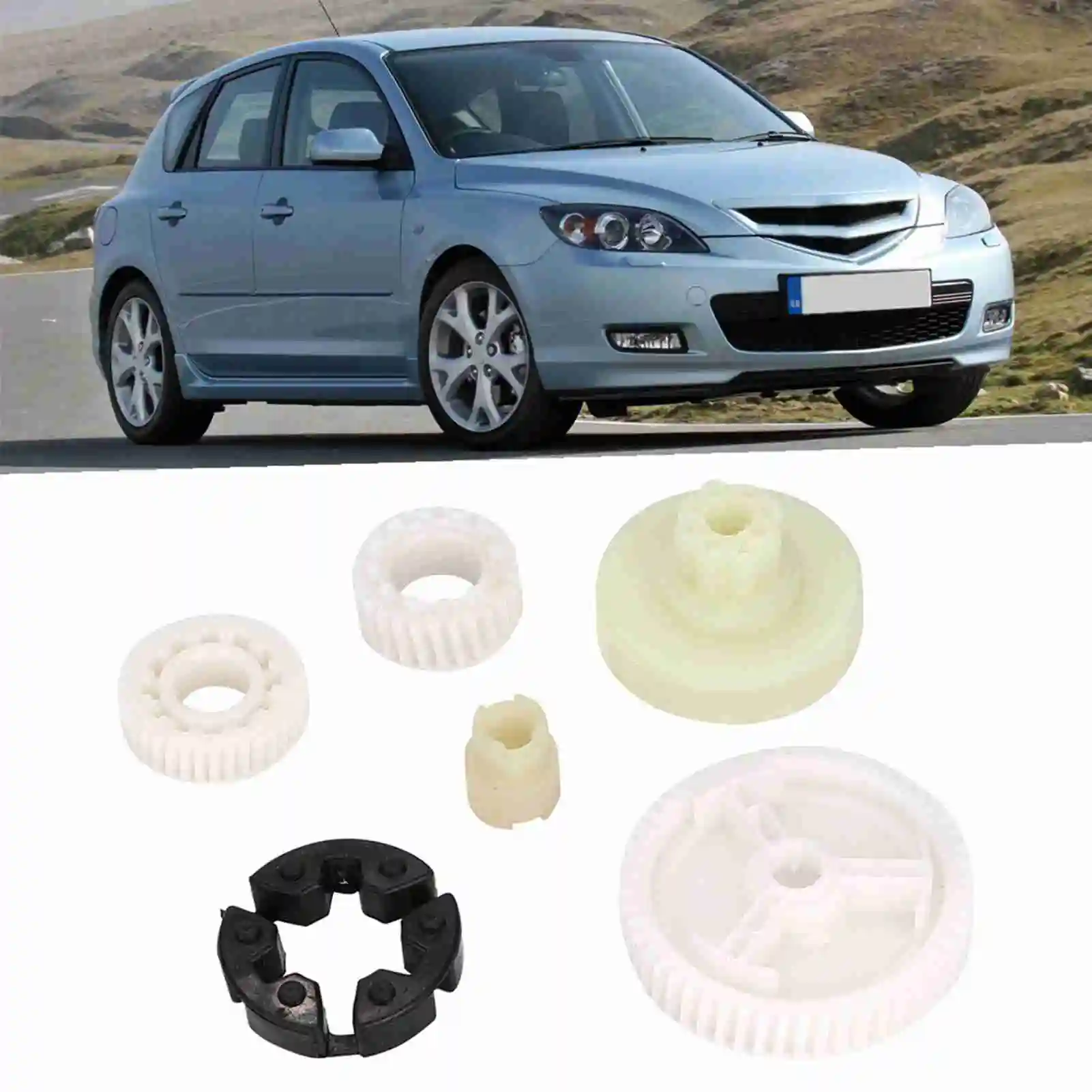 6pcs Car Power Window Regulator Motor Gear Kit For Mazda 3 5 6 CX-7 CX-9 RX-8 Replacement Parts Interior Accessories