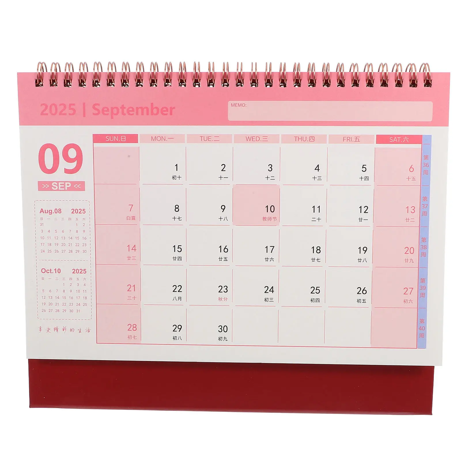 

Minimalist Gold Foil Desk Calendar Spiral Binding Thick Paper Monthly Organizer Desktop Office Decoration Desktop Calendar