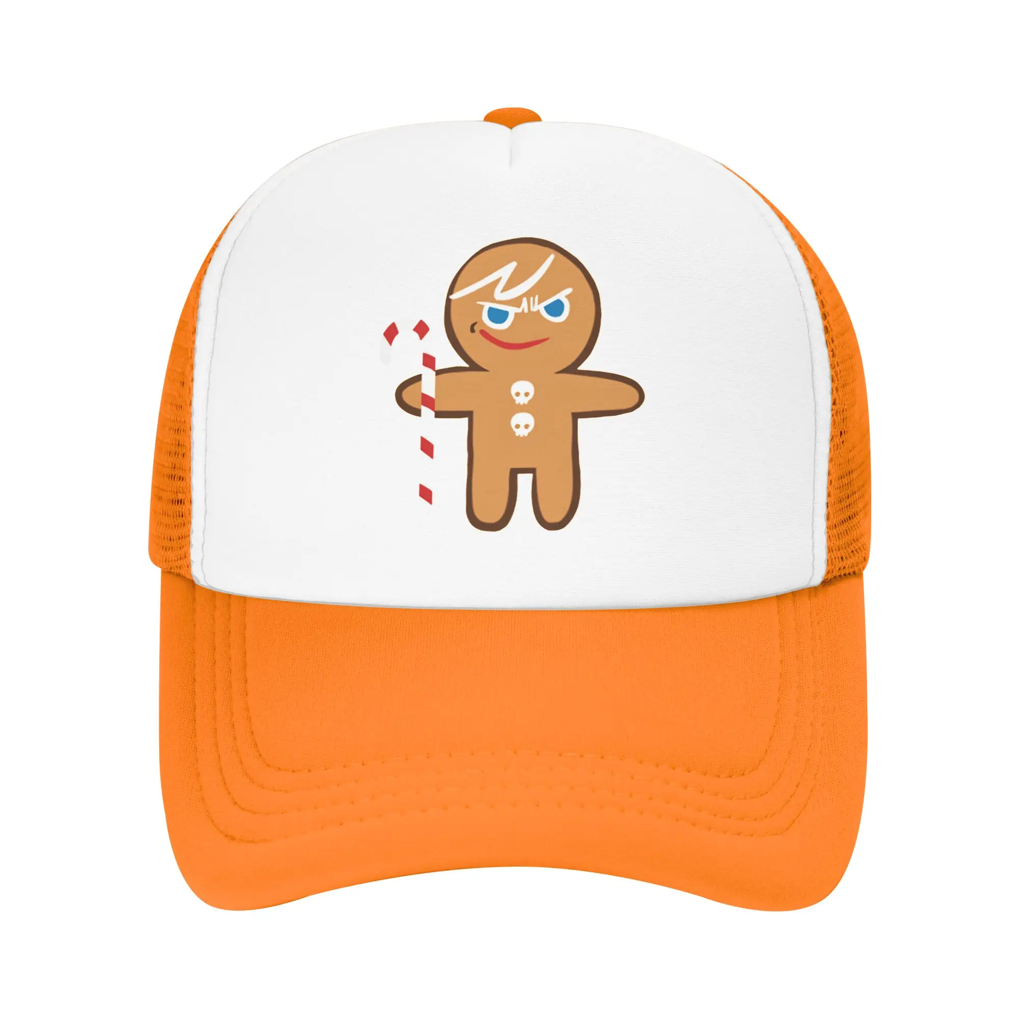 Gingerbrave Cookie Run Kingdom  Merch Foam Mesh Trucker Hat Summer Cooling  Mesh-back Baseball Cap Trendy Adjustbale