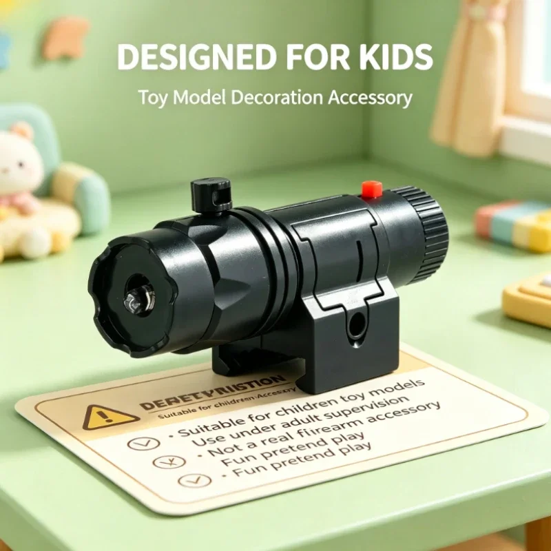 Smooth Black Finish Mini Decor Lighting Accessory with Detachable Fix Base, Adjustable Illumination Module Hobby Craft Ornament