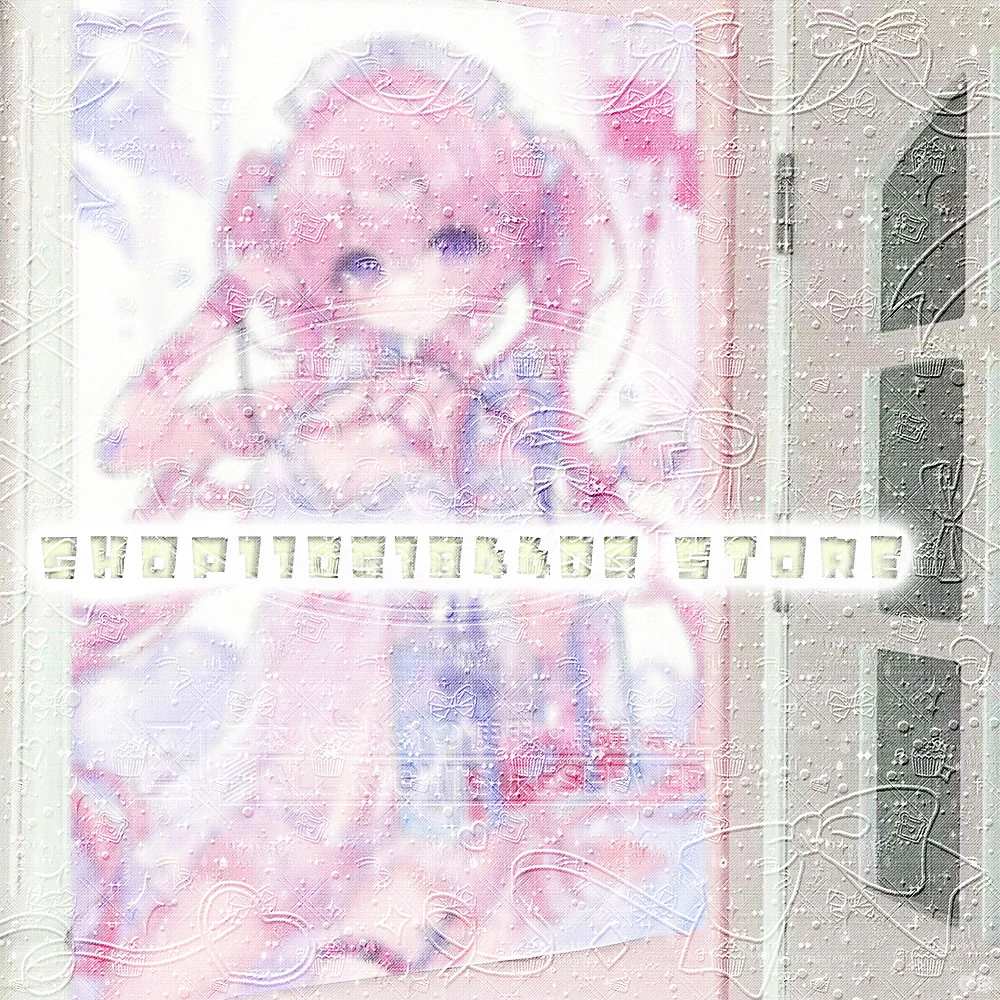 Joyce ハラジュク Harajuku Pastel Pink Twin Cat Ear Anime Girl Wall Tapestry Hazel やみかわいい Yami Kawaii ジライケイ Jiraikei Rorita Soft Water