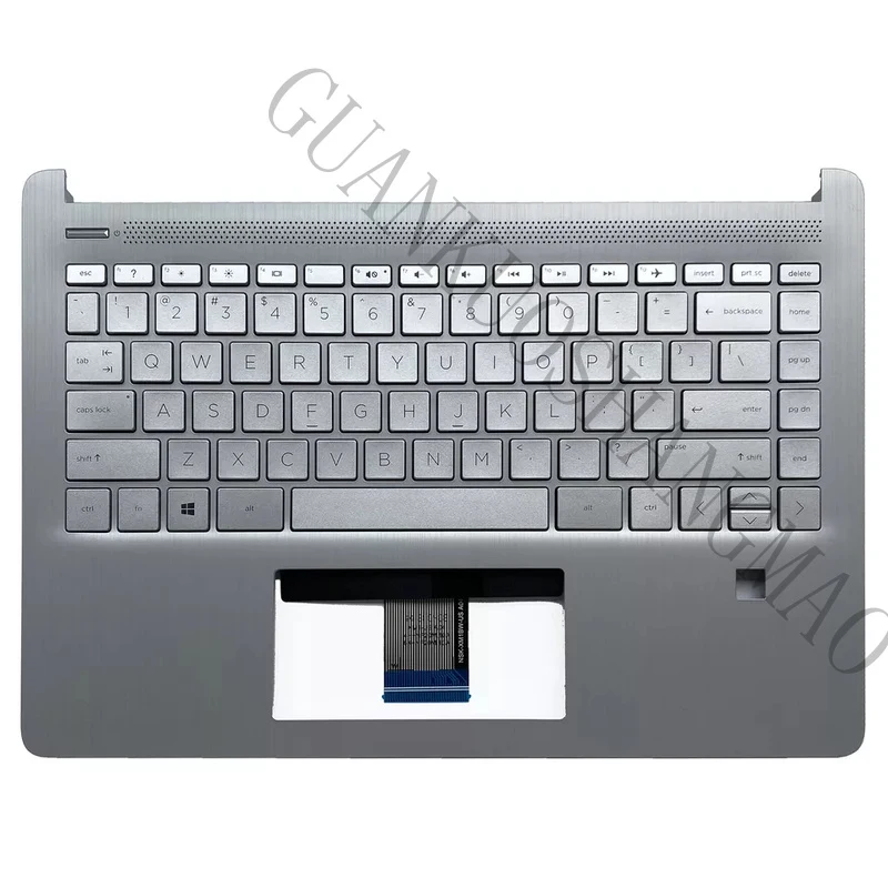 

HJY is suitable for HP 14s-dq 14-dq Palmrest Upper Case Non-Backlit Keyboard L61506-001 Silver