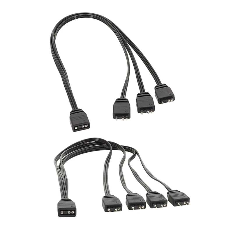 Convenient 5V 3Pin ARGB Splitter Cable Expand Your Lighting System with Ease