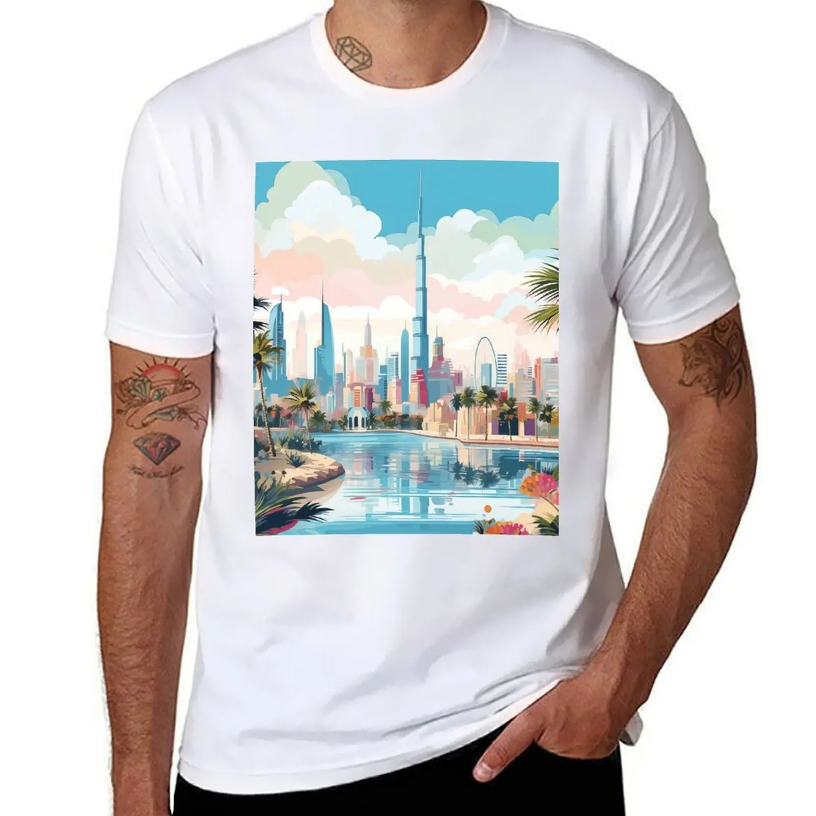 

Burj Khalifa - Dubai T-Shirt man t shirt summer cotton t shirt man T-Shirt