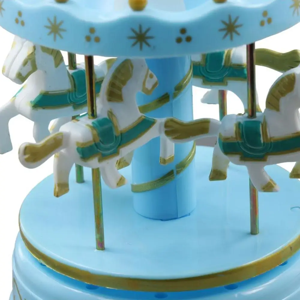 Exquisite Design Carousel Music Box Easy Use Carousel Ferris Wheel Ornaments Painted Plastic Carousel Cake Accessories Cake