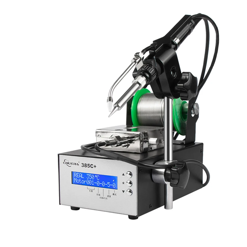 Chuera Semi Automatic Tin Feeder Soldering Station, 75W Lead Free ESD Hand/Foot Control