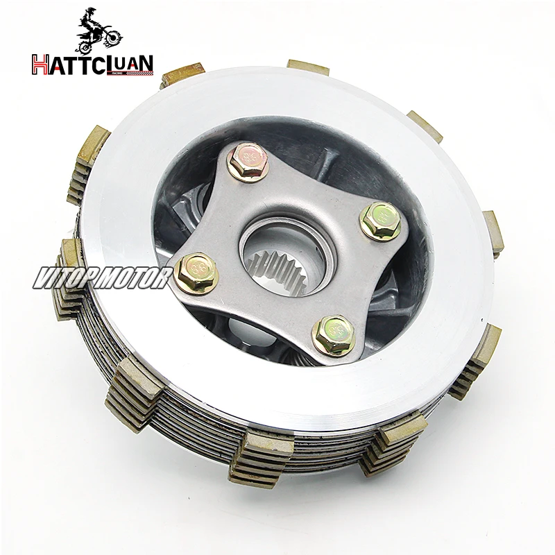 HATTCLUAN Conjunto de tambor de embrague centrífugo con placa de fricción y kit de cuatro columnas para Honda CBX250 CBX250S CBX 250
