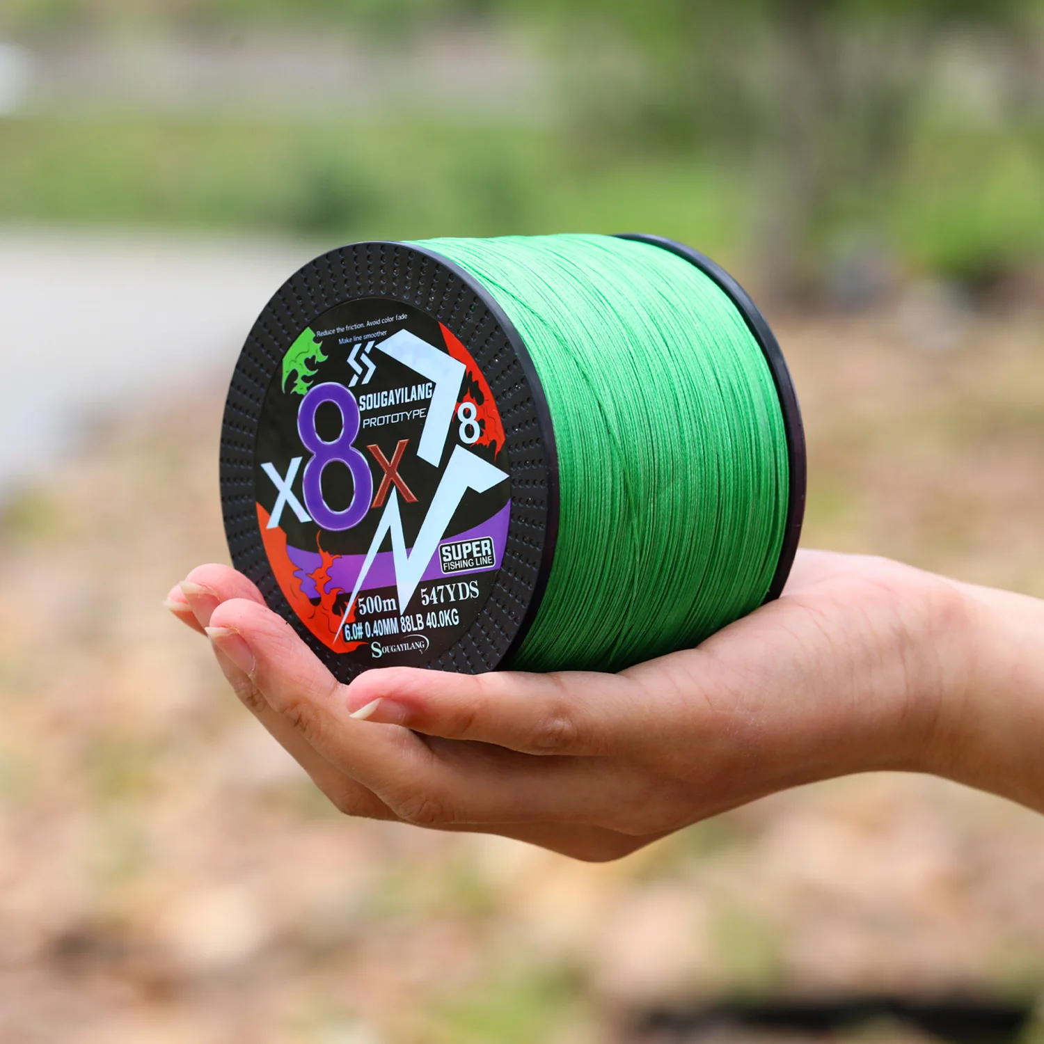 Sougayilang X8 Series Braided PE Line 4 Strands 300m, 500m Smooth Fishing Line, Crucian Bass Freshwater Fishing Carp Fishing