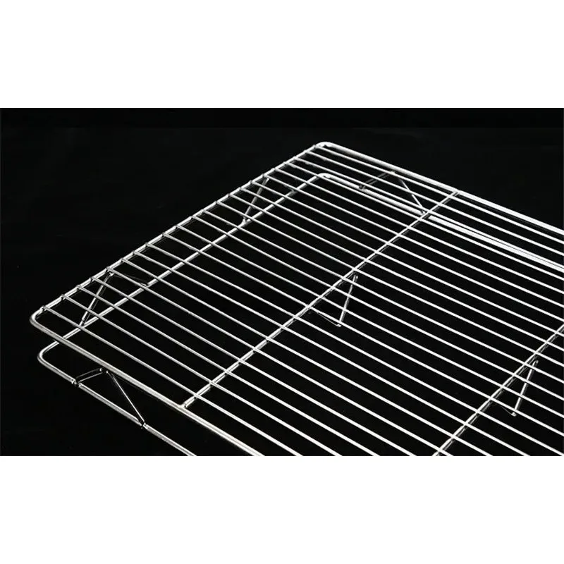 BBQ net Grill Wire Mesh Roast Nets Bacon Grill Tool Iron Net Non-stick Barbecue tool Stainless Steel square big large meat rack