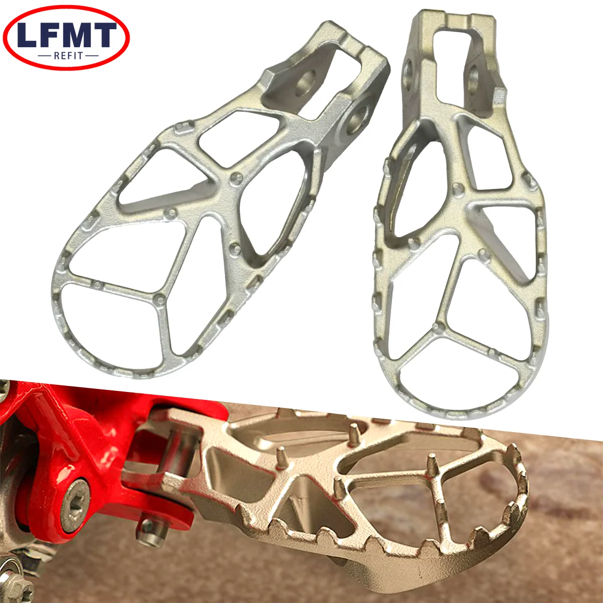 

Motorcycle Footpegs Footrest Foot Pegs Pedal Rest For KTM HUSQVARNA GASGAS SXF XCF XCW SMR FC FE TE ECF MCF 2016-2023