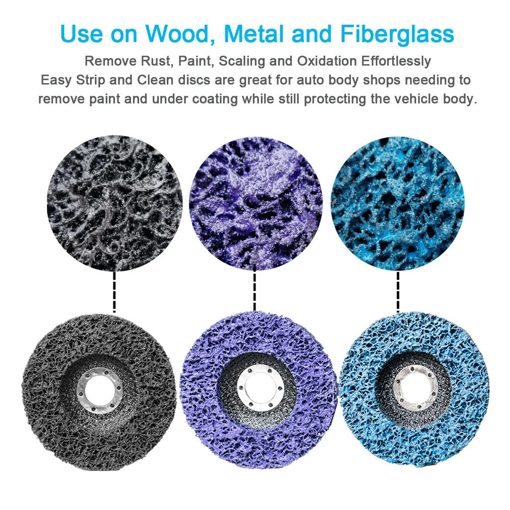 3 Buah Poly Strip Disc Abrasive Roda Cat Karat Remover Bersih Roda Gerinda untuk Sepeda Motor Tahan Lama Sudut Penggiling Mobil